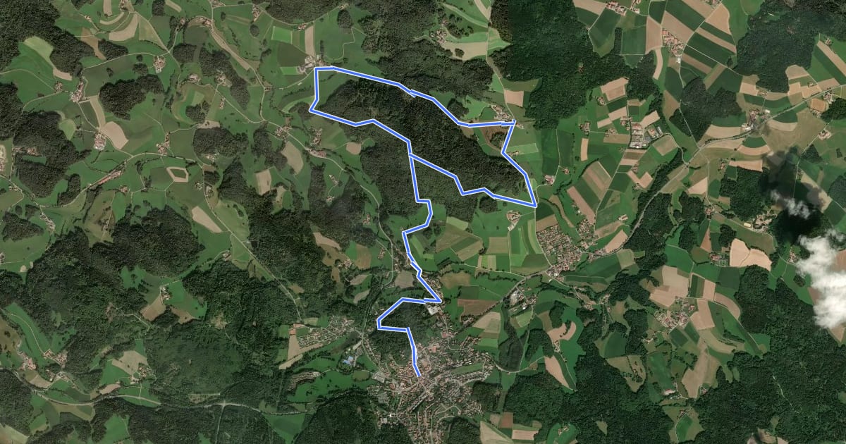 Маршрут Schweinsbergweg на спутниковом снимке