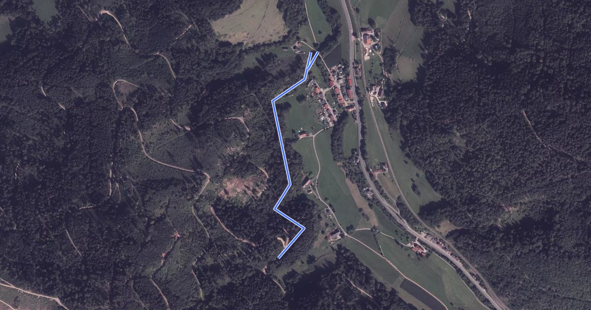 Маршрут Schweizerlehofweg - Untere Blechschmiede на спутниковом снимке