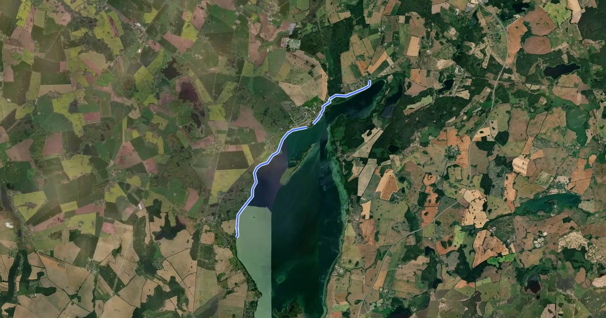 Маршрут Schweriner See на спутниковом снимке