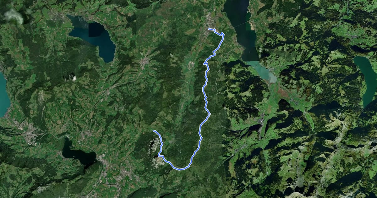 Маршрут Schwyzer Höhenweg - Etappe 5 на спутниковом снимке