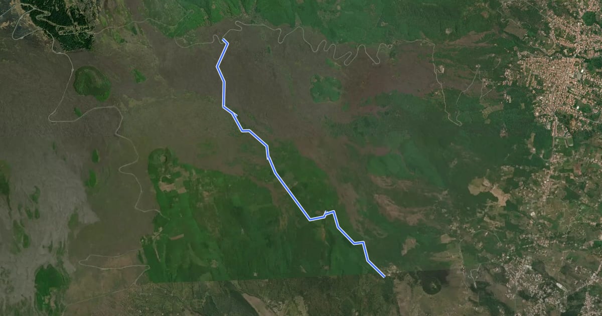 Маршрут Sciammoru del Lupo на спутниковом снимке
