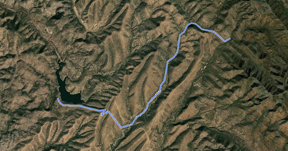 Маршрут Scotia Canyon Trail #127 на спутниковом снимке