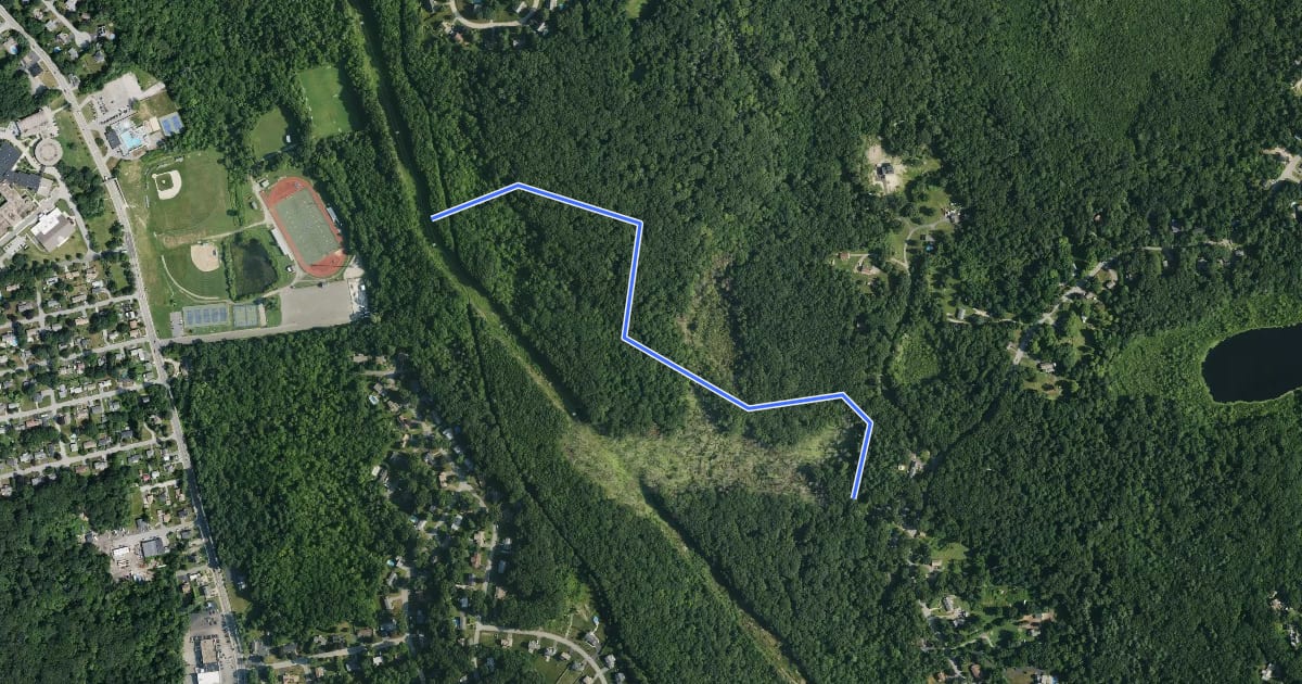 Маршрут Scott Brook Trail на спутниковом снимке