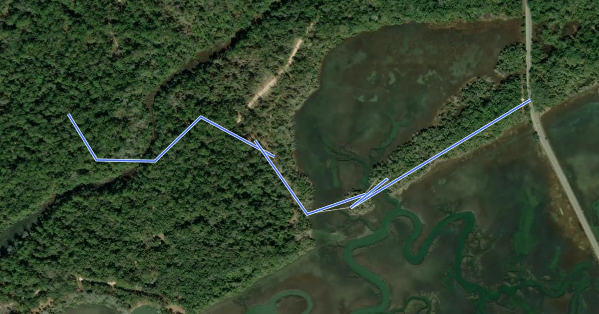 Маршрут Scott Creek Trail на спутниковом снимке