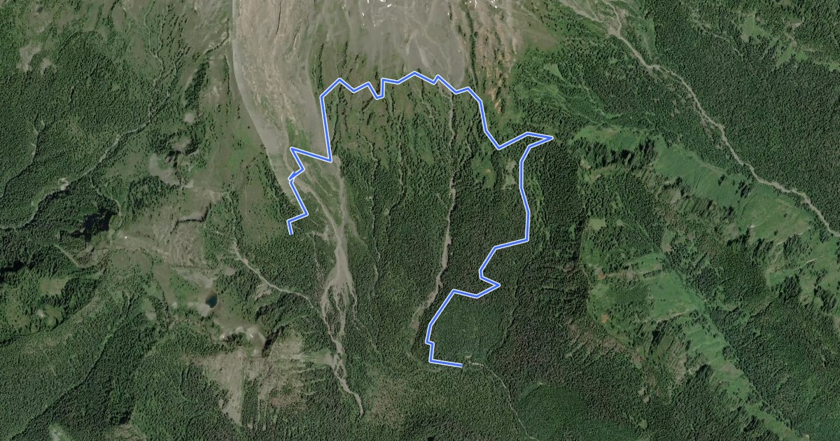 Маршрут Scott Paul Trail на спутниковом снимке
