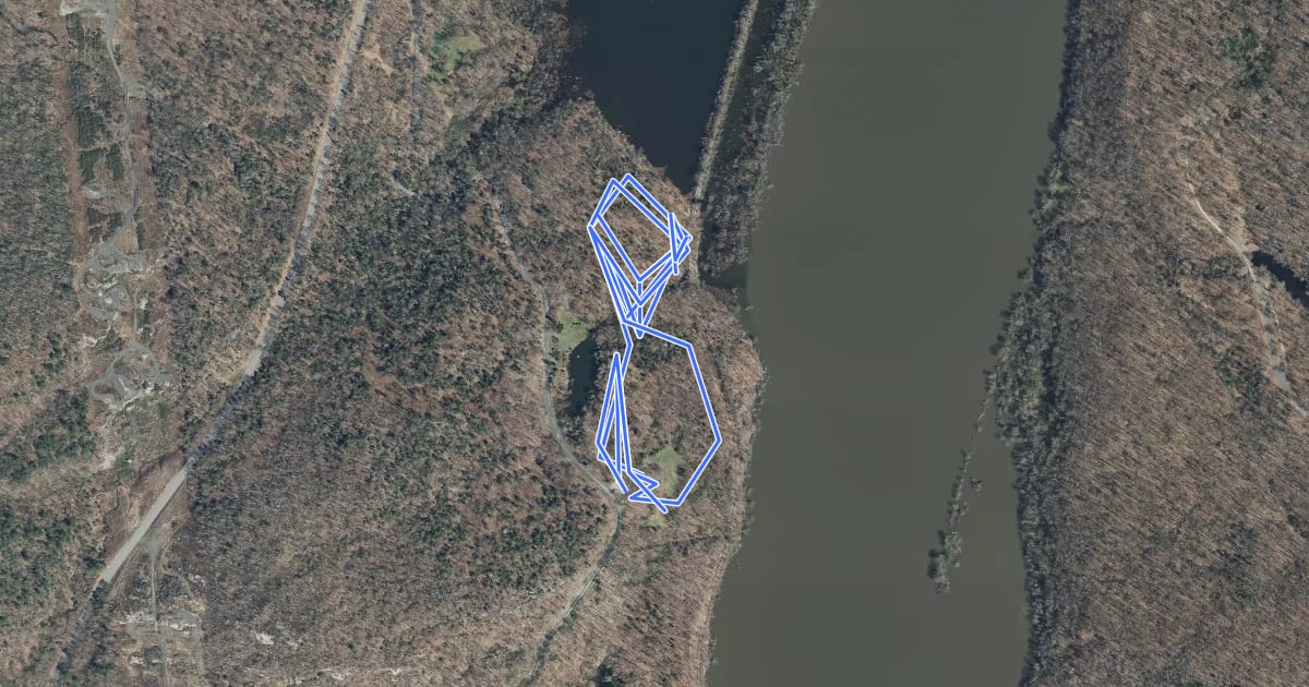Маршрут Scovill Northern Loop на спутниковом снимке