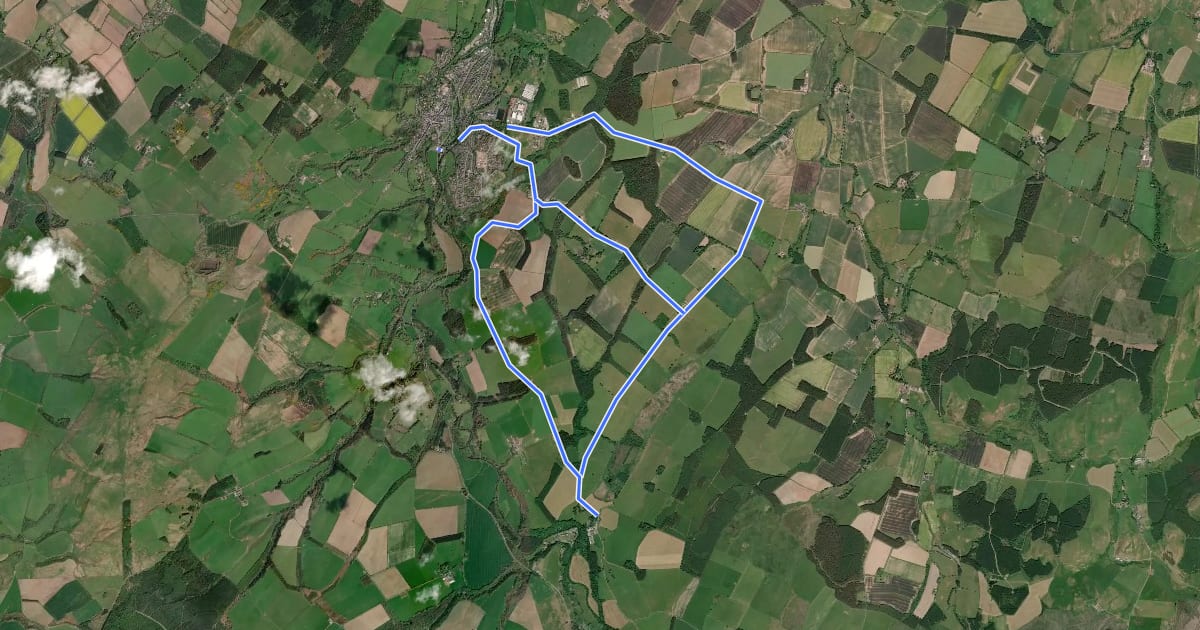 Маршрут Scraesburgh Loop на спутниковом снимке