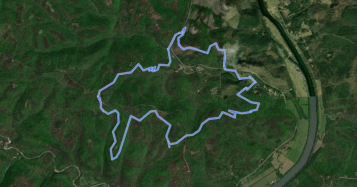 Маршрут Scrappy Mountain на спутниковом снимке
