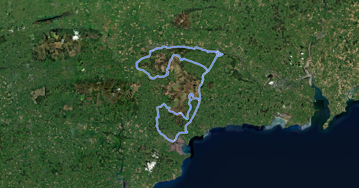 Маршрут Sean Kelly Tour of Waterford на спутниковом снимке
