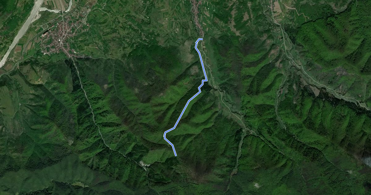Маршрут Sebeșul de Jos - Culmea Fântânii (traseul TA) на спутниковом снимке