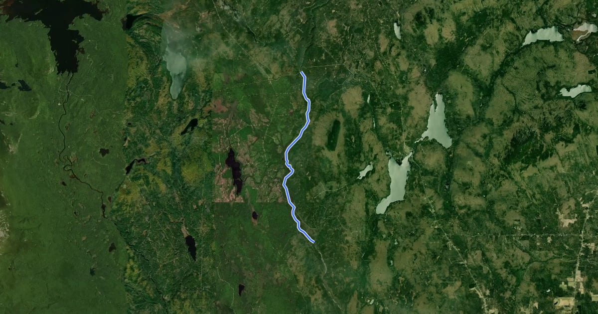 Маршрут Sebois Riverside Trail на спутниковом снимке