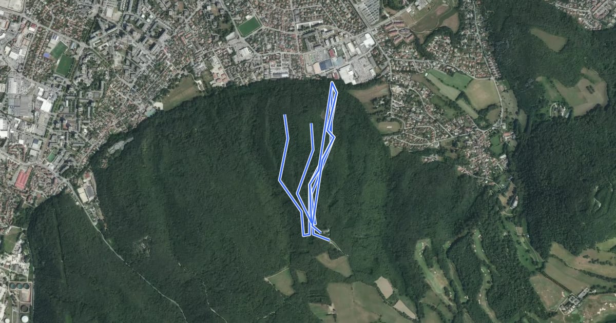Маршрут Secteur Plassonney на спутниковом снимке