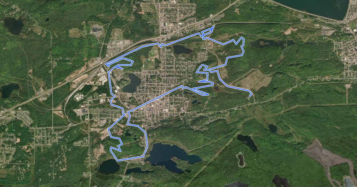 Маршрут Section 16 Loop на спутниковом снимке