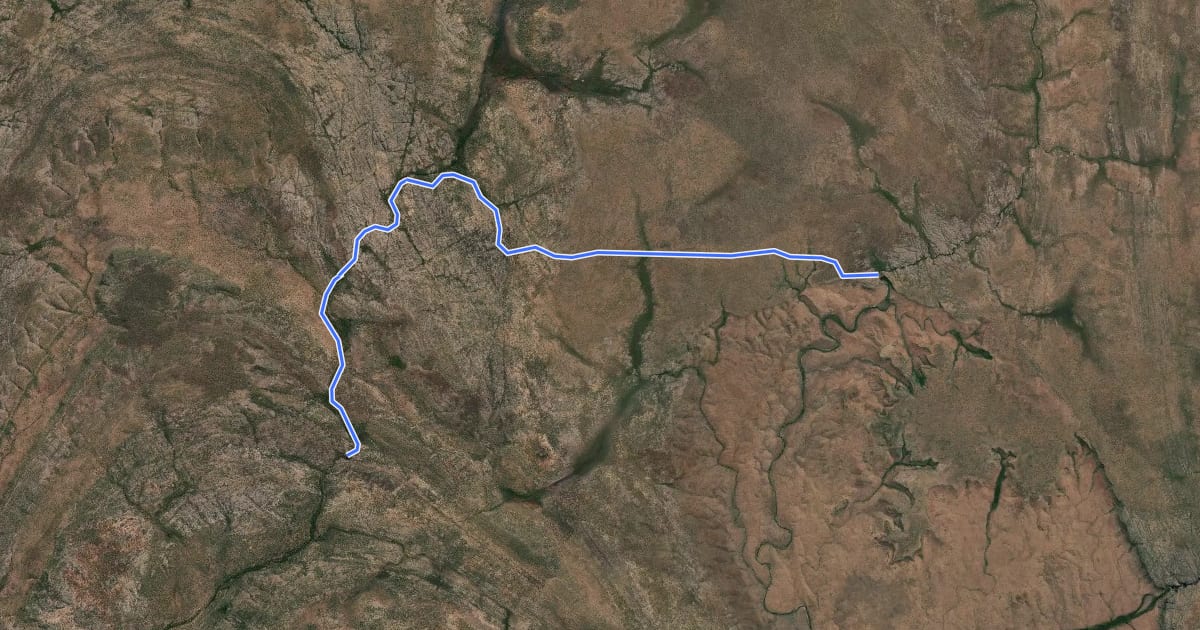 Маршрут section 3 Jatbula Trail на спутниковом снимке