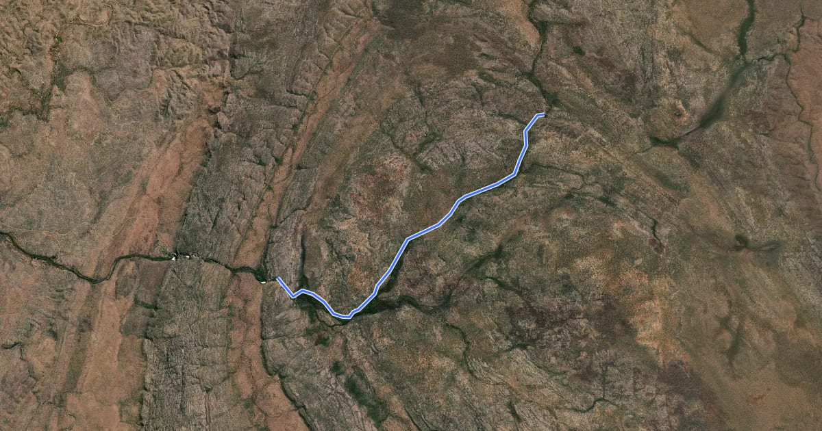 Маршрут section 4 Jatbula Trail на спутниковом снимке