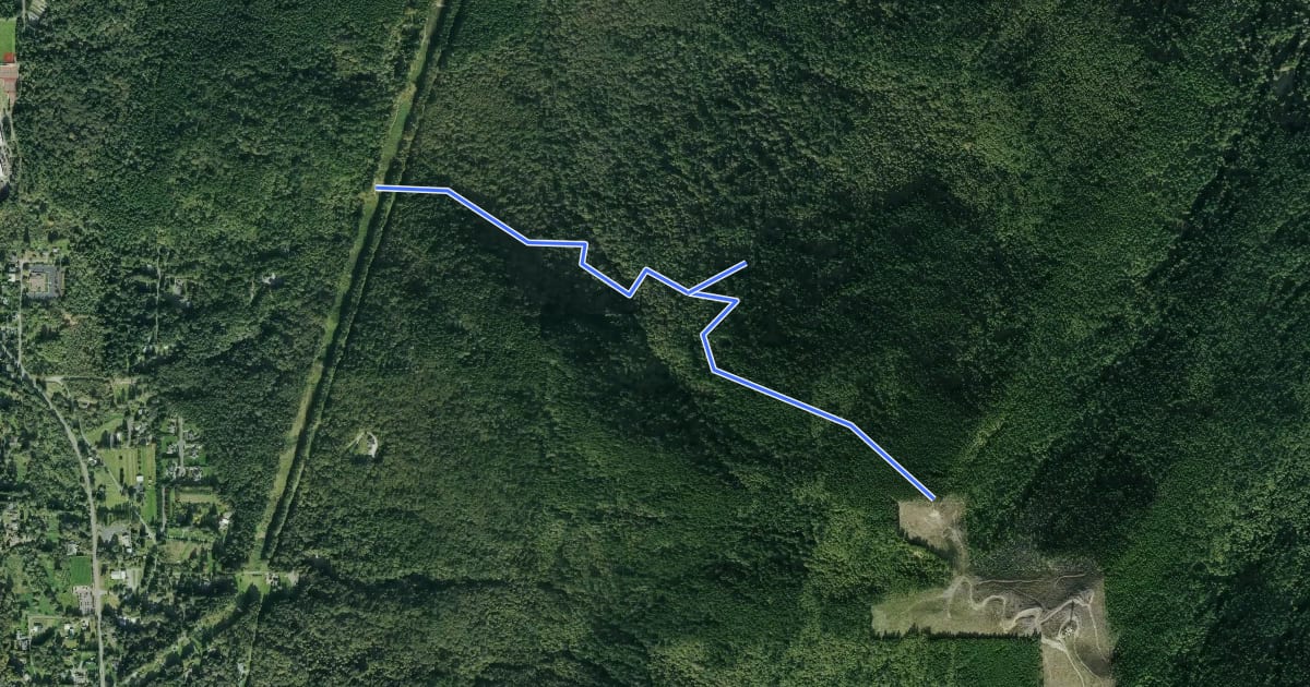 Маршрут Section Line Trail на спутниковом снимке