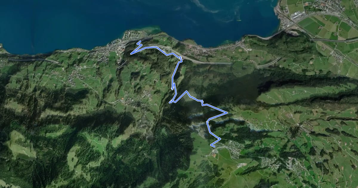 Маршрут See-Abfahrt Flumserberg на спутниковом снимке