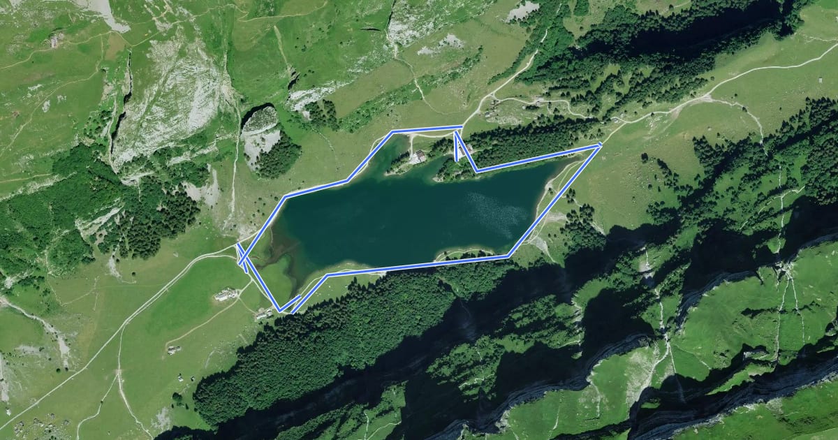 Маршрут Seealpsee Rondom на спутниковом снимке