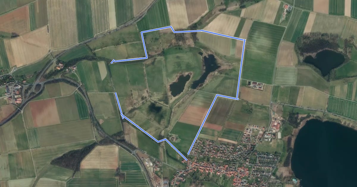 Маршрут Seeanger-Rundweg Seeburg на спутниковом снимке