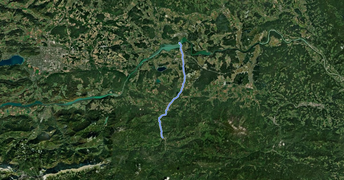 Маршрут Seebergweg на спутниковом снимке