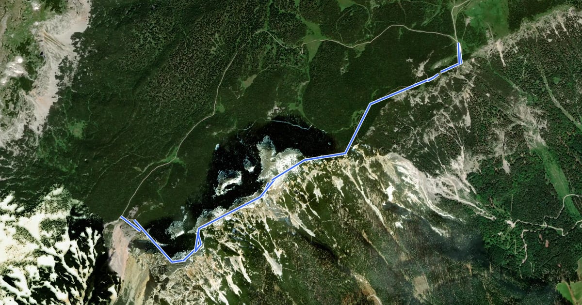 Маршрут Seehütte - Preinerwand-Kreuz - Ottohaus на спутниковом снимке