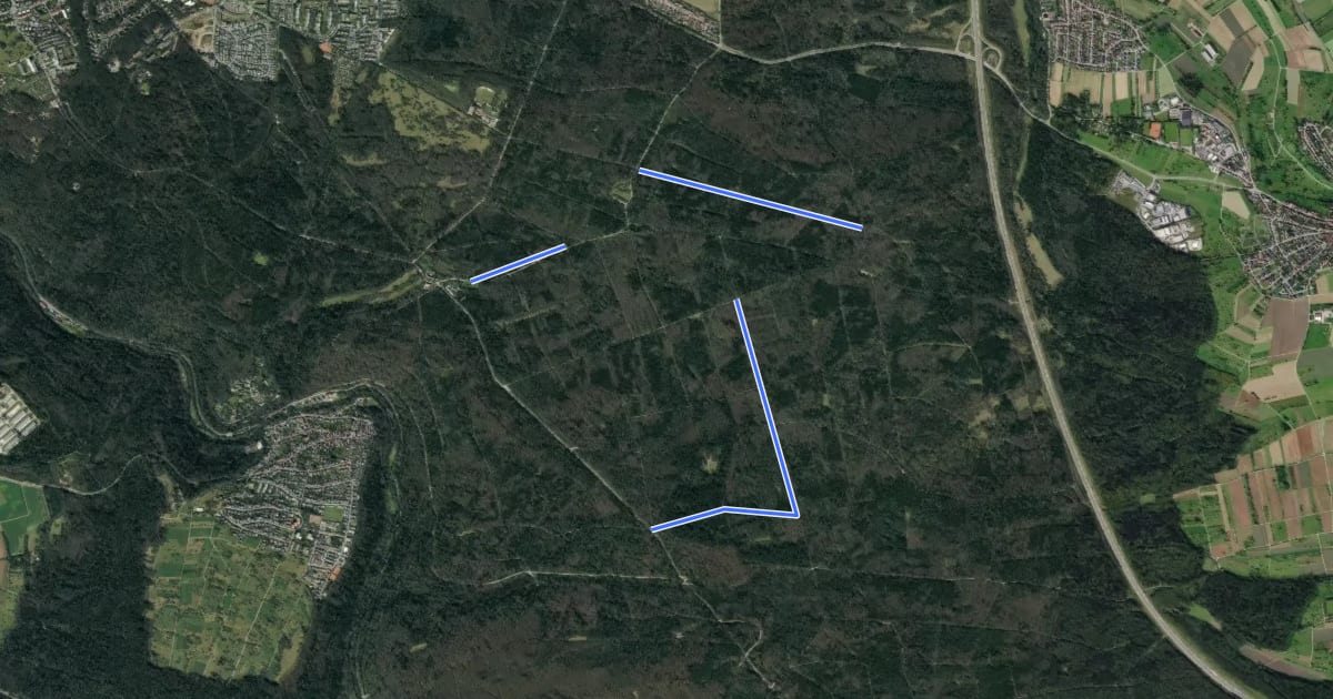 Маршрут Seehaus-Rundweg 3 на спутниковом снимке