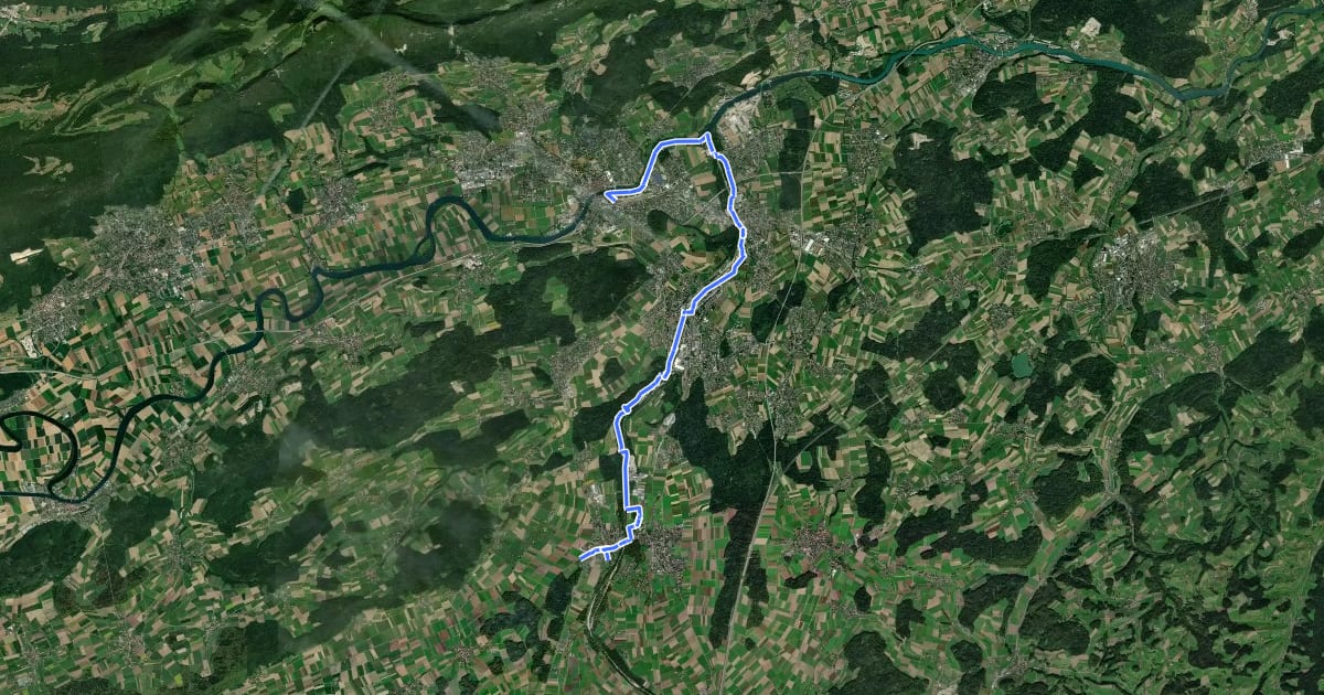 Маршрут Seeland-Solothurn-Weg на спутниковом снимке