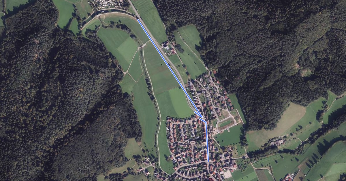 Маршрут Seelbach Campingplatz - Wittelbach на спутниковом снимке