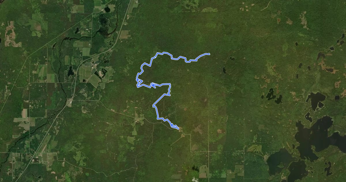 Маршрут Seeley Pass Trail на спутниковом снимке