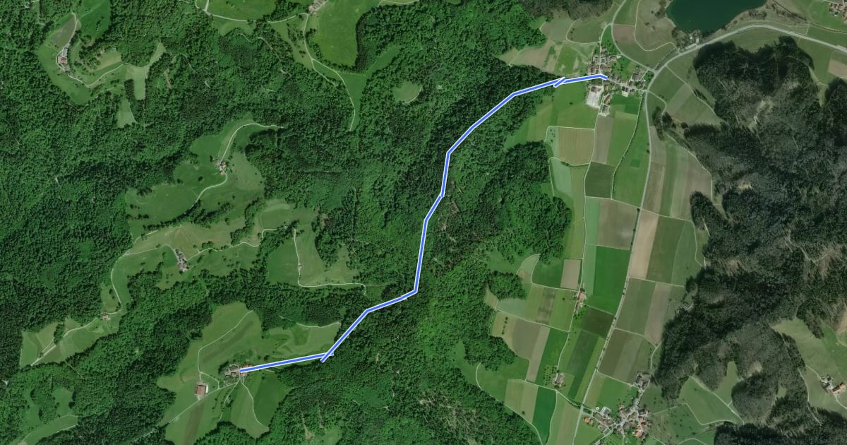 Маршрут Seelmatten – Ramsberg на спутниковом снимке