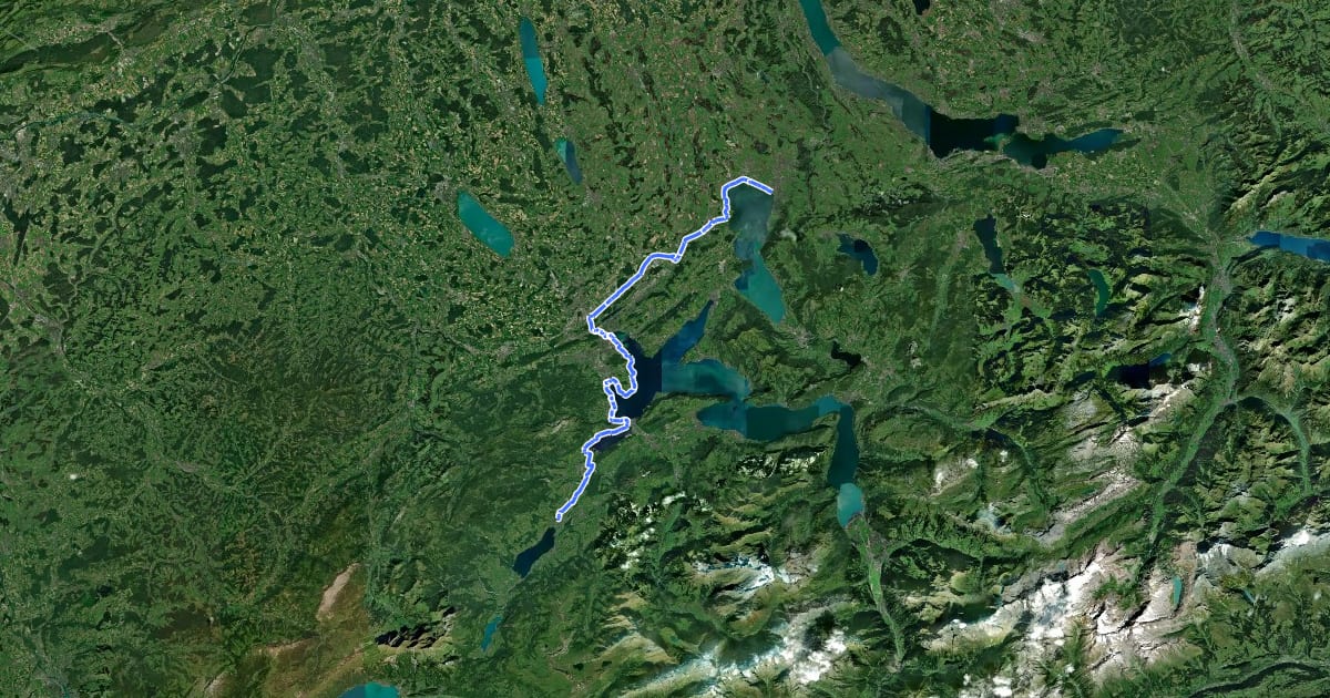 Маршрут Seen-Route на спутниковом снимке