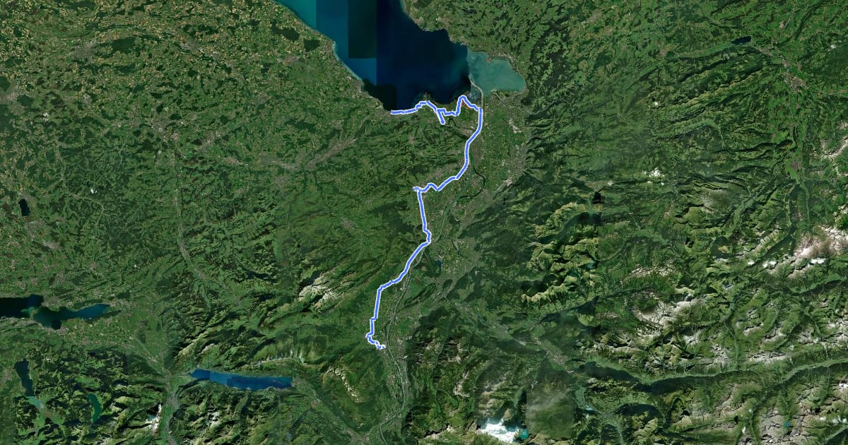 Маршрут Seen-Route на спутниковом снимке