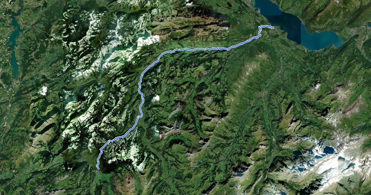 Маршрут Seen-Route на спутниковом снимке