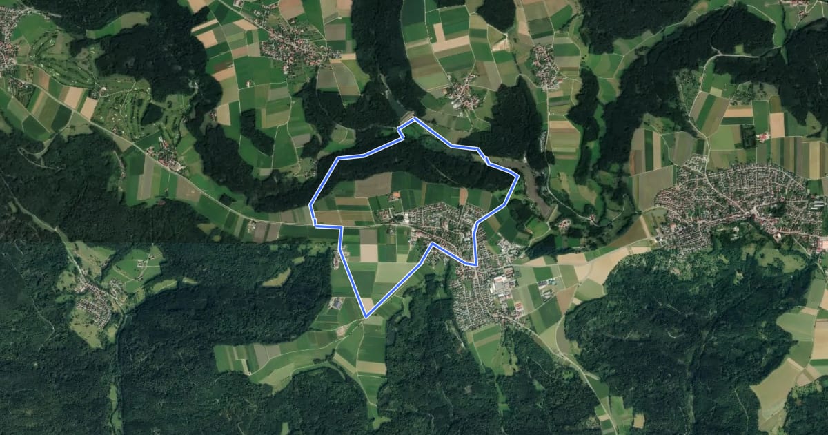 Маршрут Seen-Rundweg на спутниковом снимке