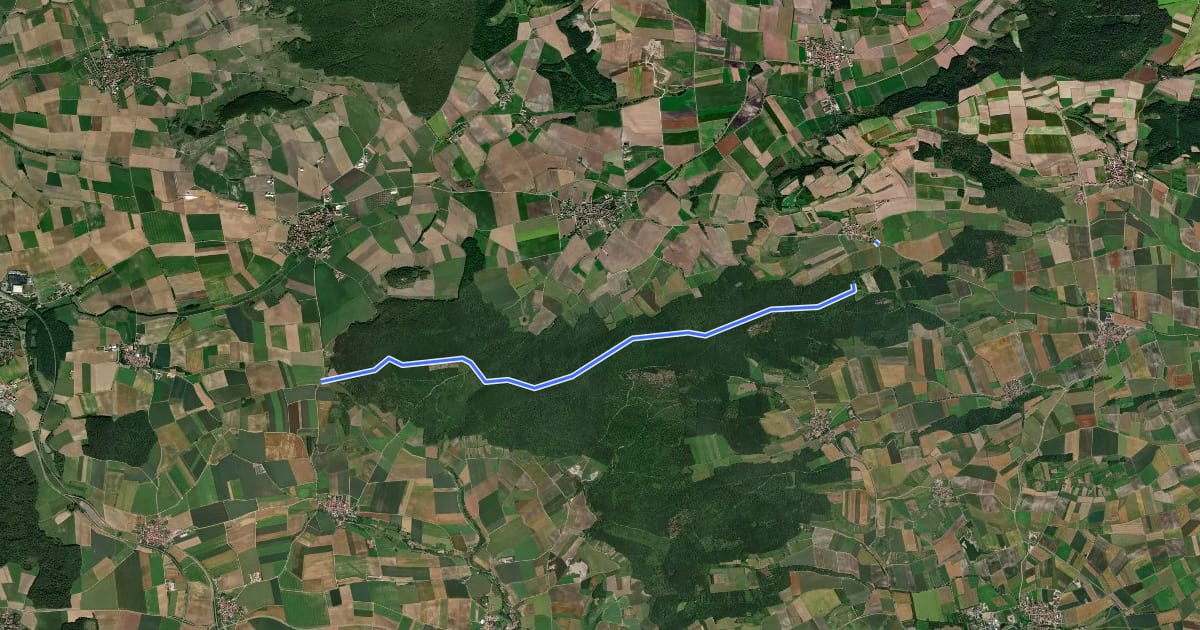 Маршрут Seenheim - Humprechtsau на спутниковом снимке