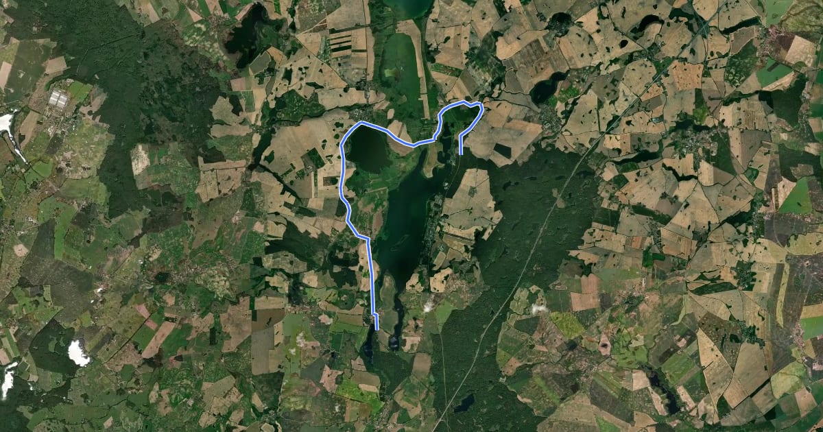 Маршрут Seentour Oberuckersee на спутниковом снимке