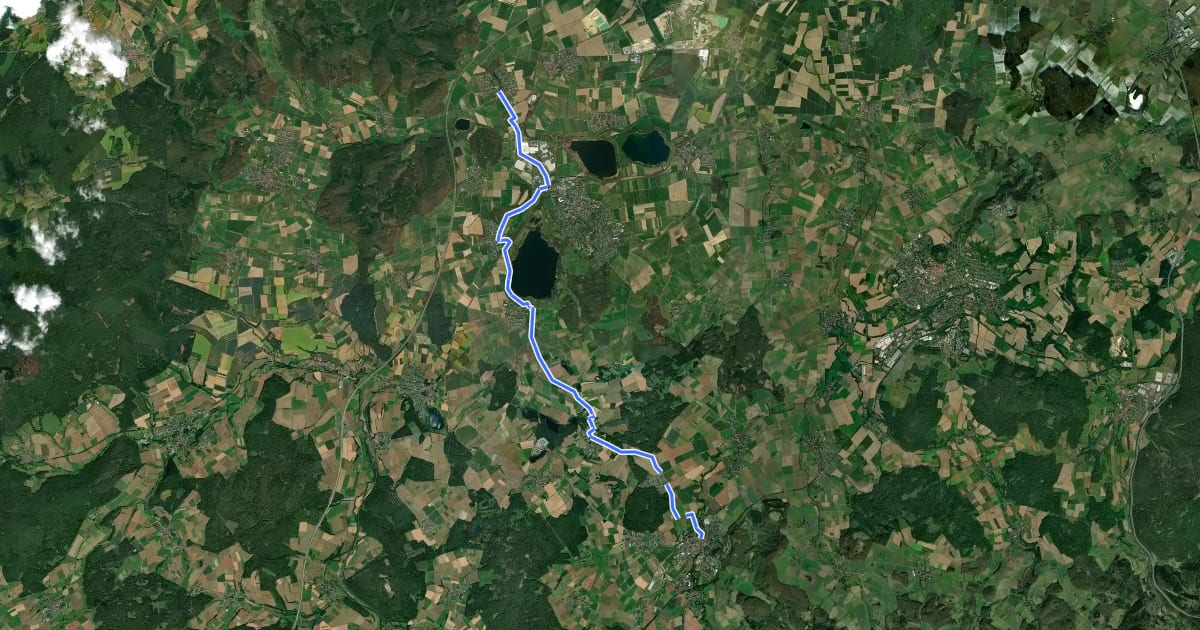 Маршрут Seenweg R15 на спутниковом снимке