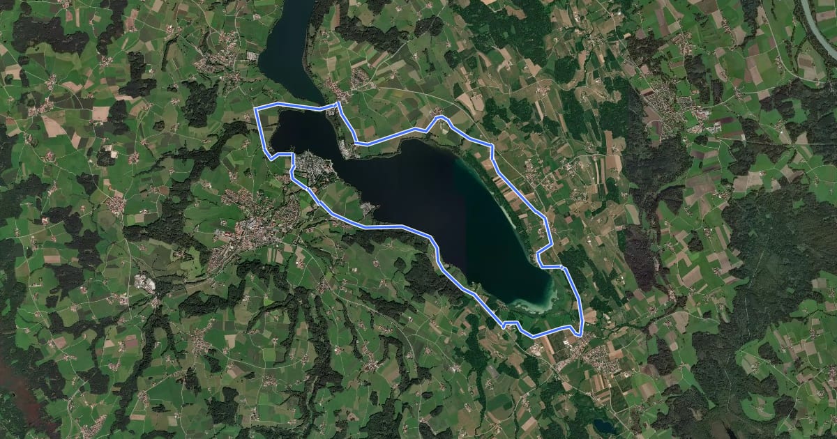 Маршрут Seerundweg 1 на спутниковом снимке