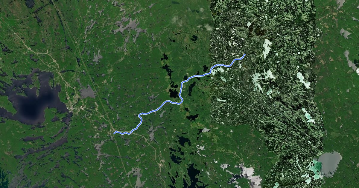 Маршрут Seguin Trail на спутниковом снимке