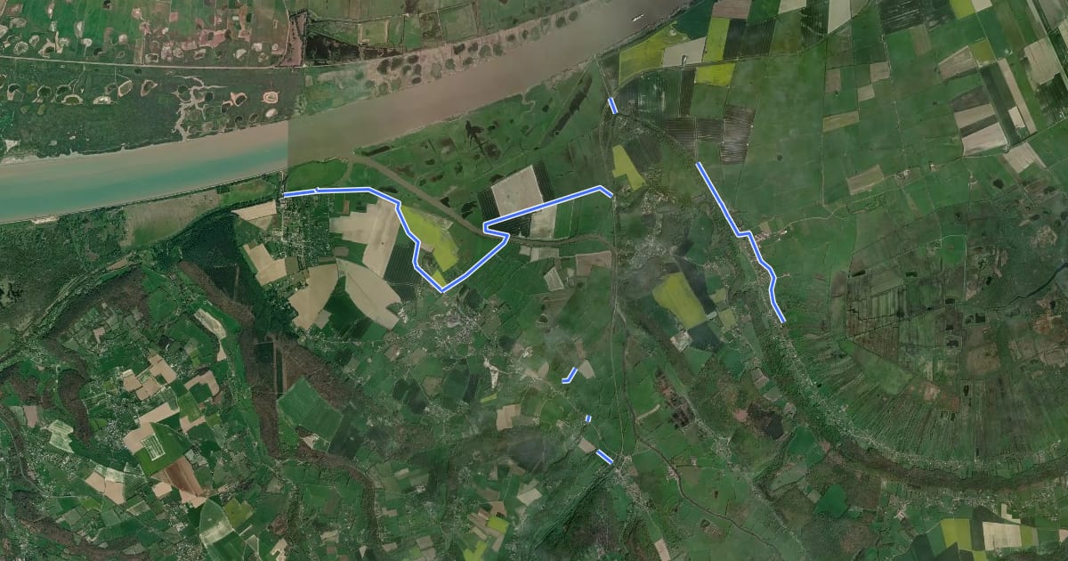 Маршрут Seine à vélo(Tronçon Eure) на спутниковом снимке