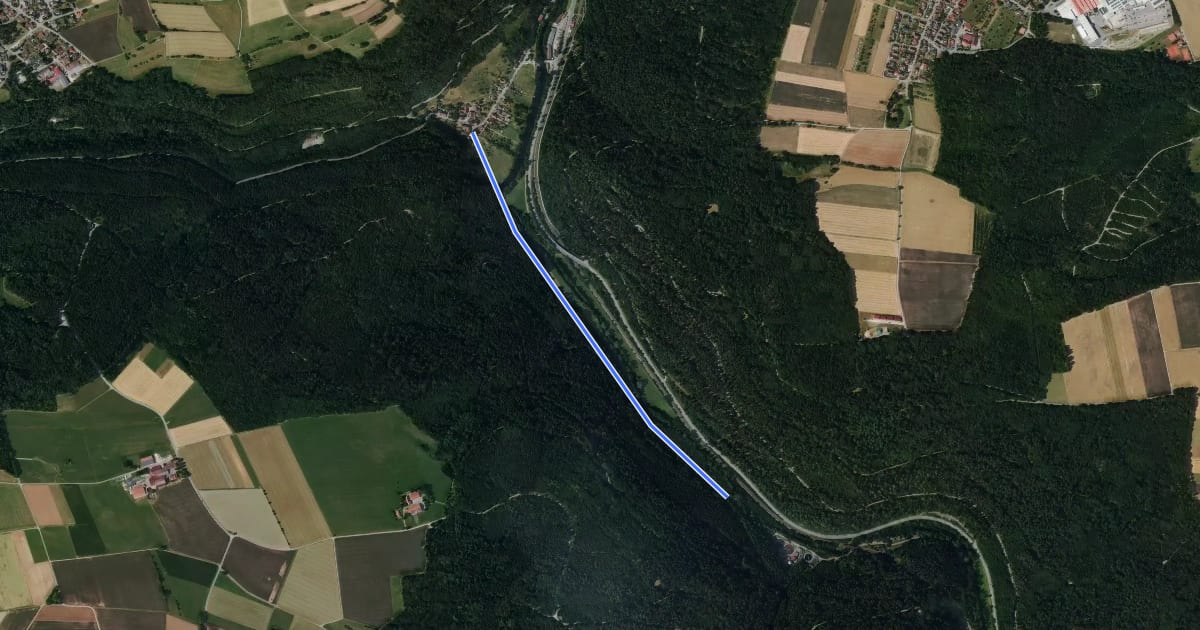 Маршрут Seitzental - Heiligenbach на спутниковом снимке