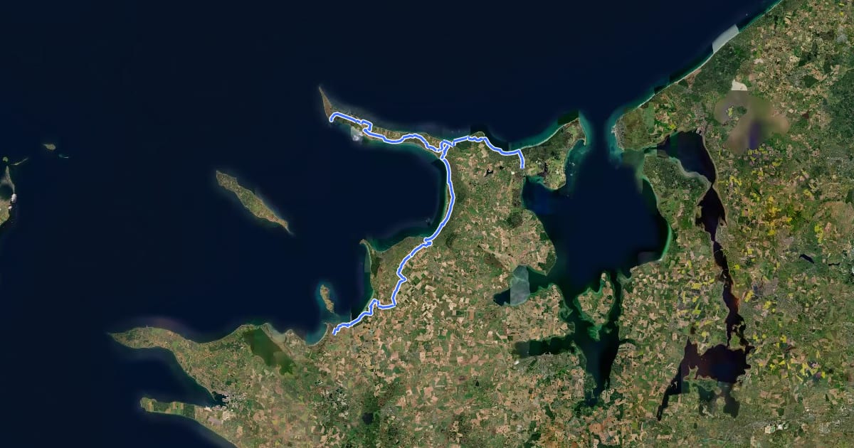 Маршрут Sejerø Bugt Ruten на спутниковом снимке