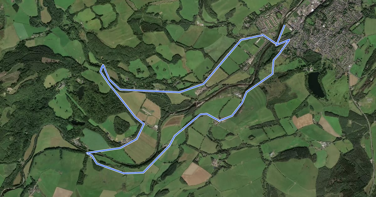 Маршрут Selkirk Green route на спутниковом снимке