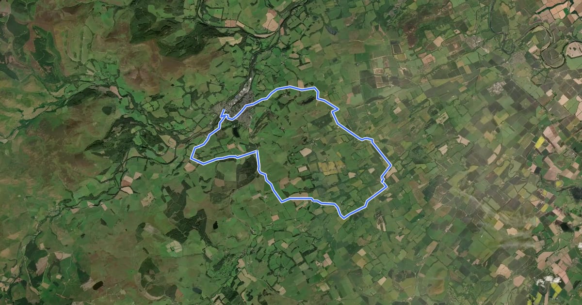 Маршрут Selkirk Magenta Route на спутниковом снимке