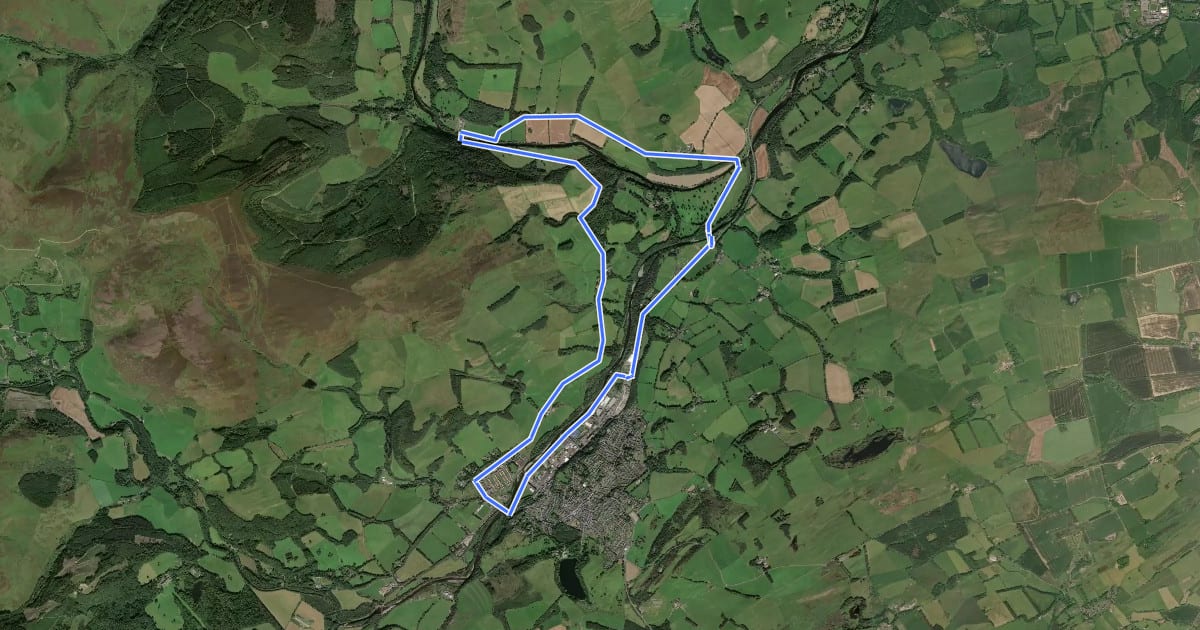 Маршрут Selkirk Orange Route на спутниковом снимке
