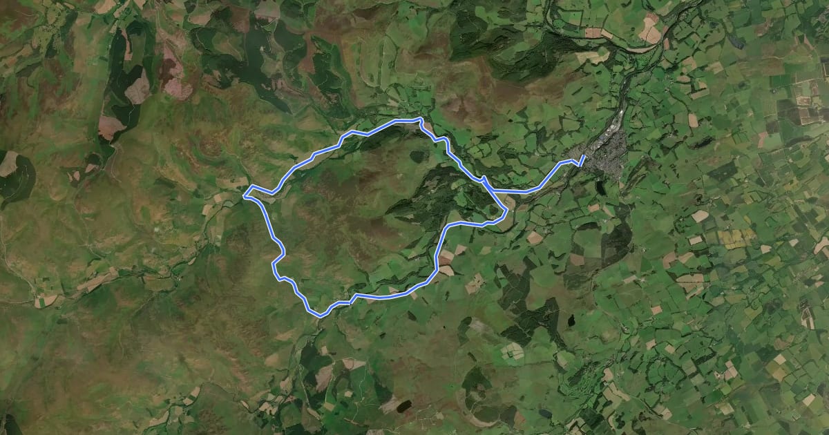 Маршрут Selkirk Yellow Route на спутниковом снимке