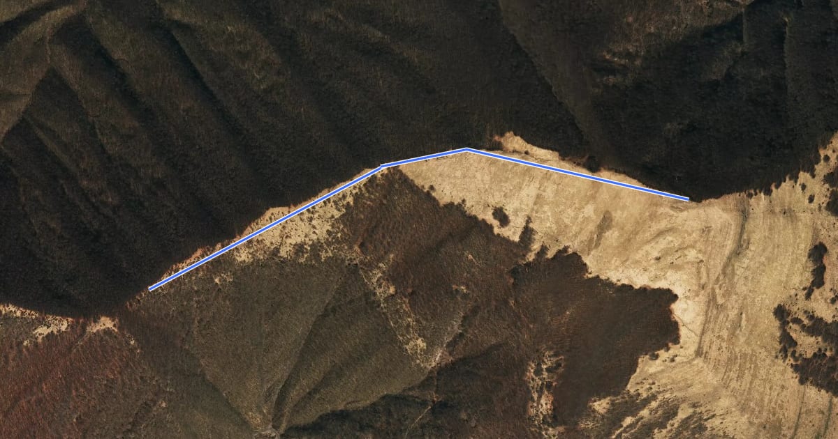 Маршрут Sella Ovest Monte Alfeo-Monte Alfeo на спутниковом снимке