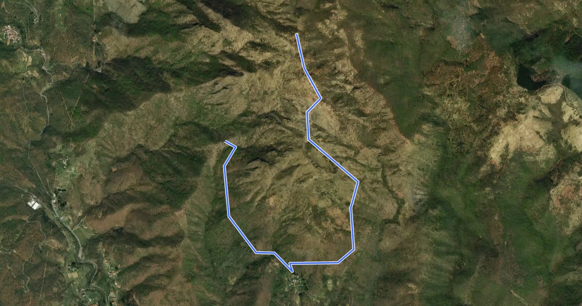 Маршрут Sella Palo - Menta - Sella Cavallino - Monte Carignone на спутниковом снимке