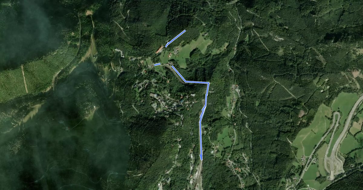 Маршрут Semmering Bhf - Doppelreiterwarte на спутниковом снимке