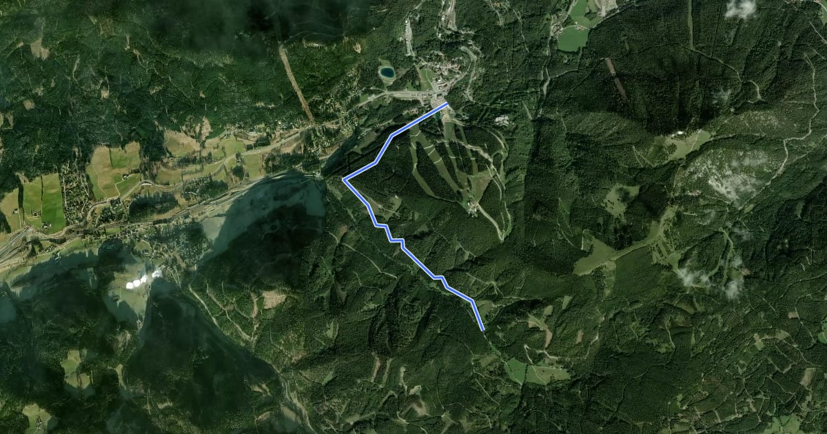 Маршрут Semmering - Dürrgraben на спутниковом снимке